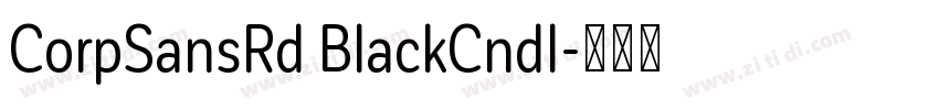 CorpSansRd BlackCndI字体转换